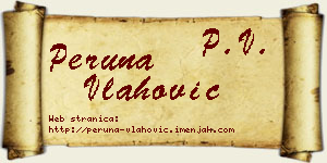 Peruna Vlahović vizit kartica